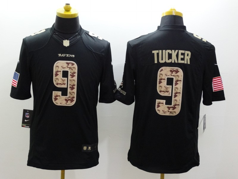 Men's Baltimore Ravens Justin Tucker #9 Black Alternate Jersey